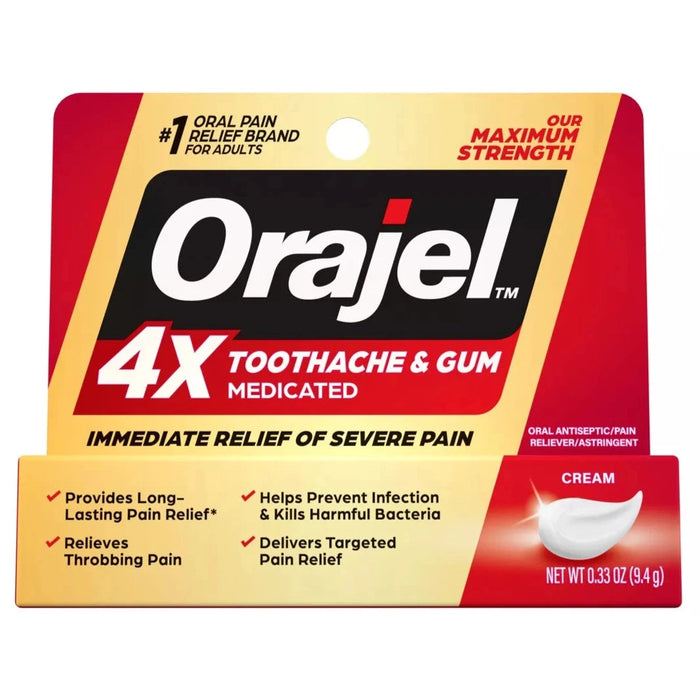 Orajel 4X Medicated For Toothache & Gum Gel