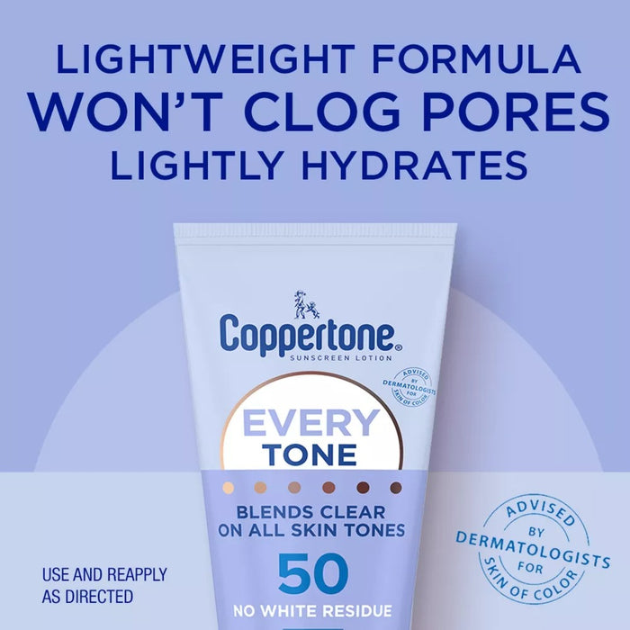 Coppertone Every Tone Sunscreen Spray/Lotion SPF 50