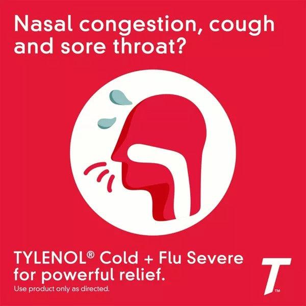 Tylenol Cold + Flu Severe Day & Night Acetaminophen Caplets - 24 Ct