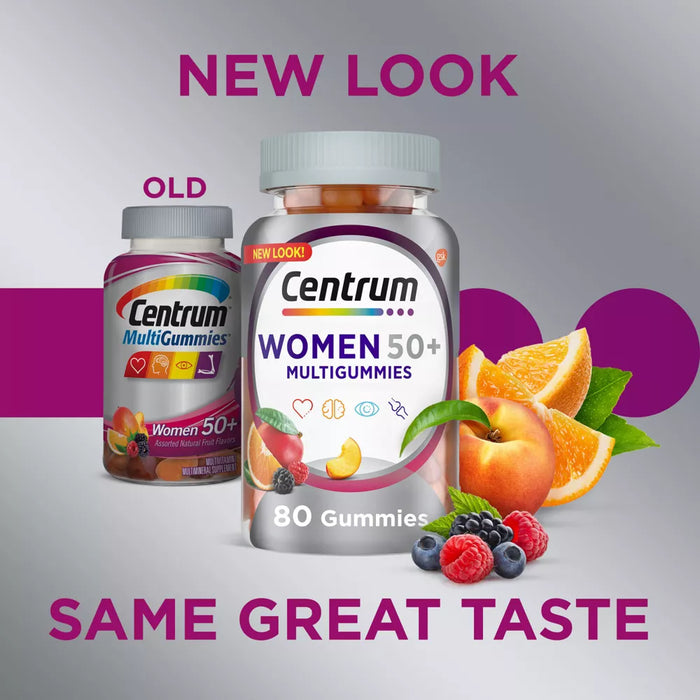 Centrum Women 50+ Multivitamin & Multimineral Gummies Assorted Fruit - 80 Ct