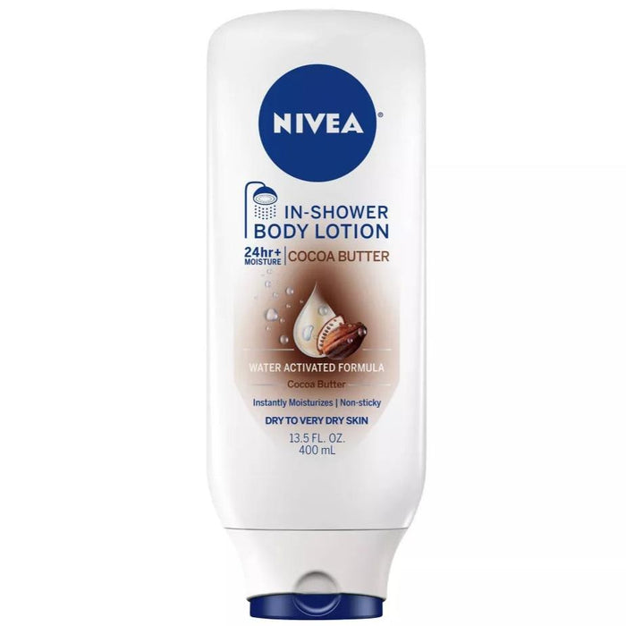 Nivea Cocoa Butter with Deep Nourishing Serum In-Shower Body Lotion & Body Cream for Dry Skin