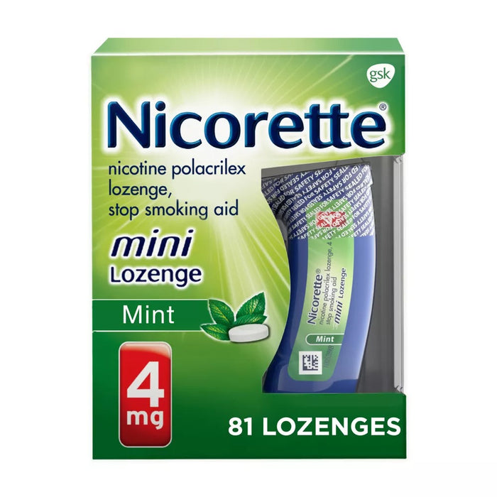 Nicorette Lozenge Mini 4Mg Mint - 81Ct