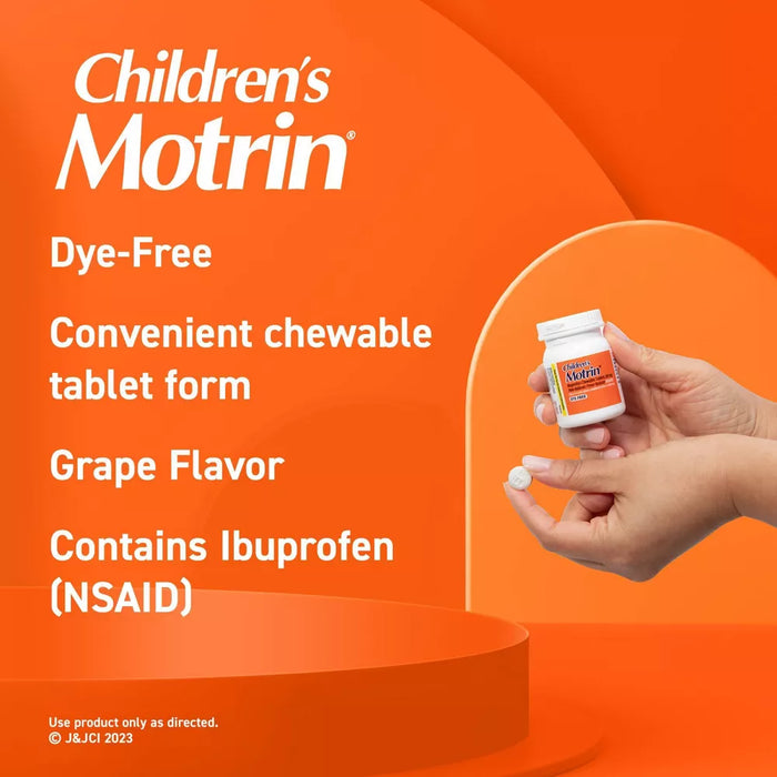 Motrin Children's Ibuprofen Chewables Pain & Fever Relief -24 Ct