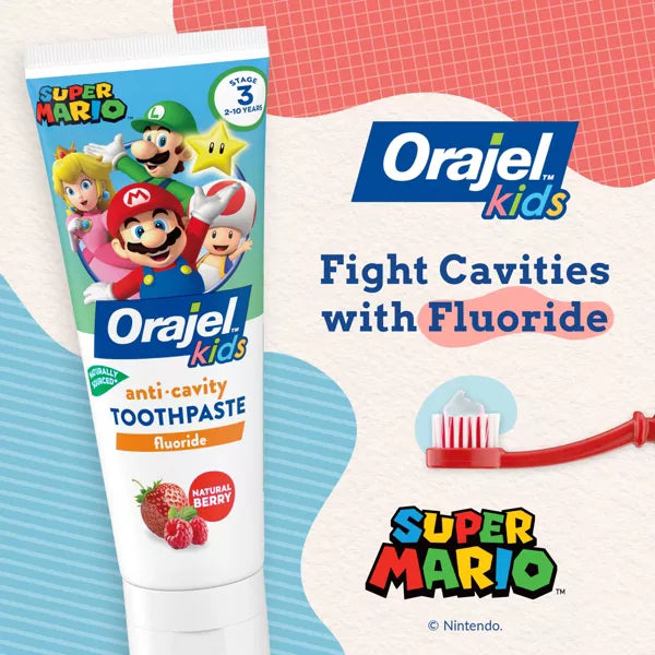 Orajel Kids' Super Mario Fluoride Toothpaste - 4.2oz