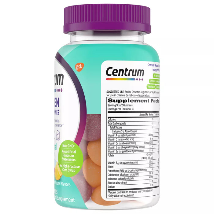 Centrum Women's Multivitamin Gummies Tropical Fruit - 100 Ct