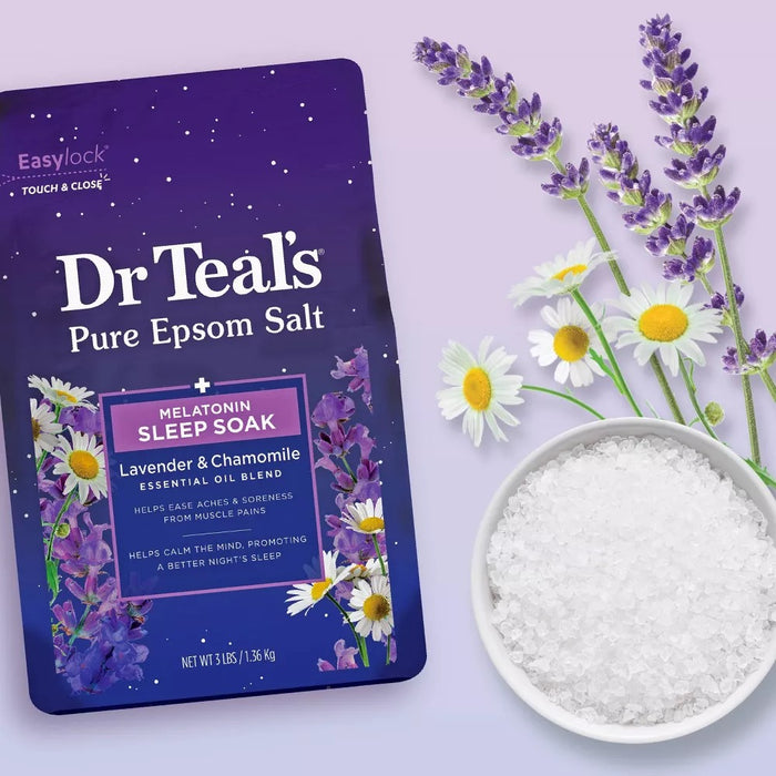 Dr. Teal's Pure Epsom Salt Sleep Soak with Melatonin - 3 lbs