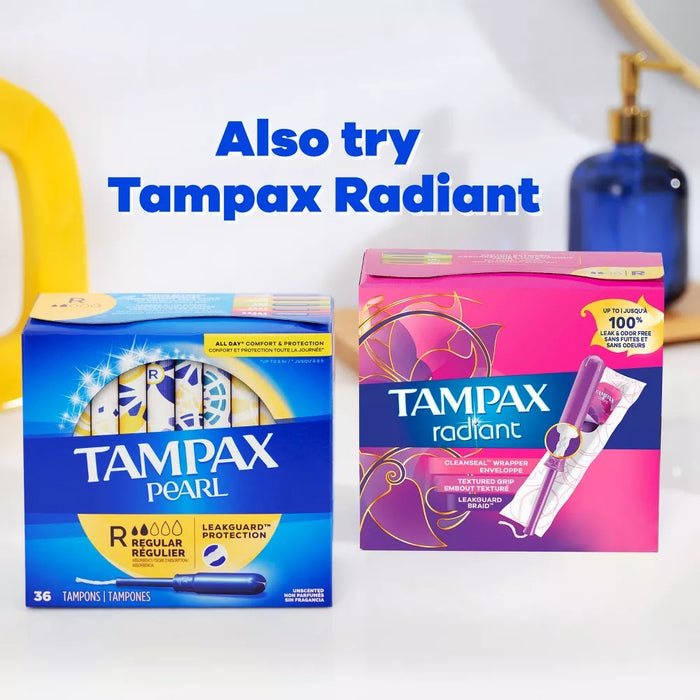 Tampax Pearl Unscented Plastic Tampons Super Super+ Ultra Absorbency