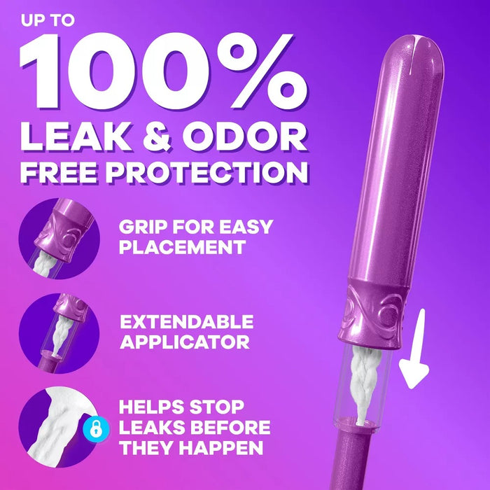 Tampax Compact Radiant Unscented Duopack Plastic Tampons