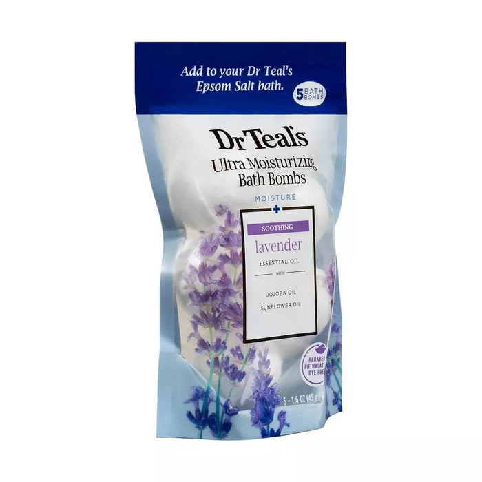 Dr. Teal's Ultra Moisturizing Bath Bombs Soothing Lavender - 5 Ct