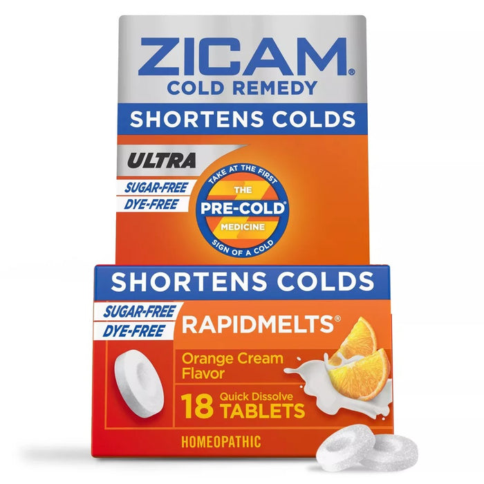 Zicam Ultra Cold Remedy Rapidmelts Tablets Orange Cream