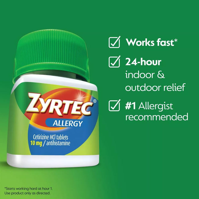 Zyrtec 24 Hour Allergy Relief Tablets