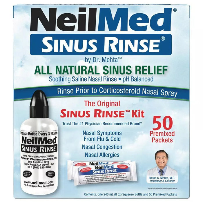 NeilMed All Natural Sinus Rinse Saline Nasal Rinse Kit