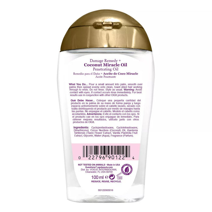 Ogx Extra Strength Damage Remdedy+ Coconut Miracle Oil - 3.3 Oz