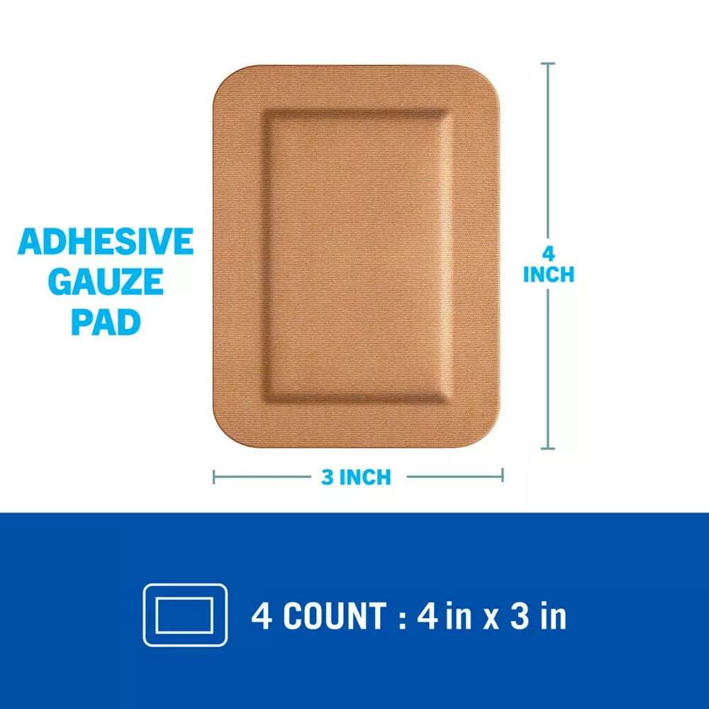 Nexcare Duo Adhesive Gauze Pads - 4ct
