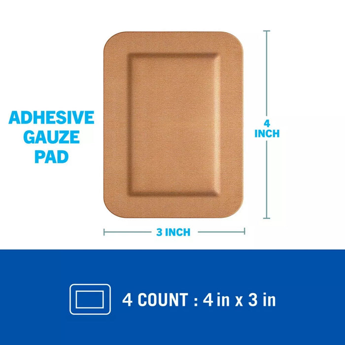 Nexcare Duo Adhesive Gauze Pads - 4ct