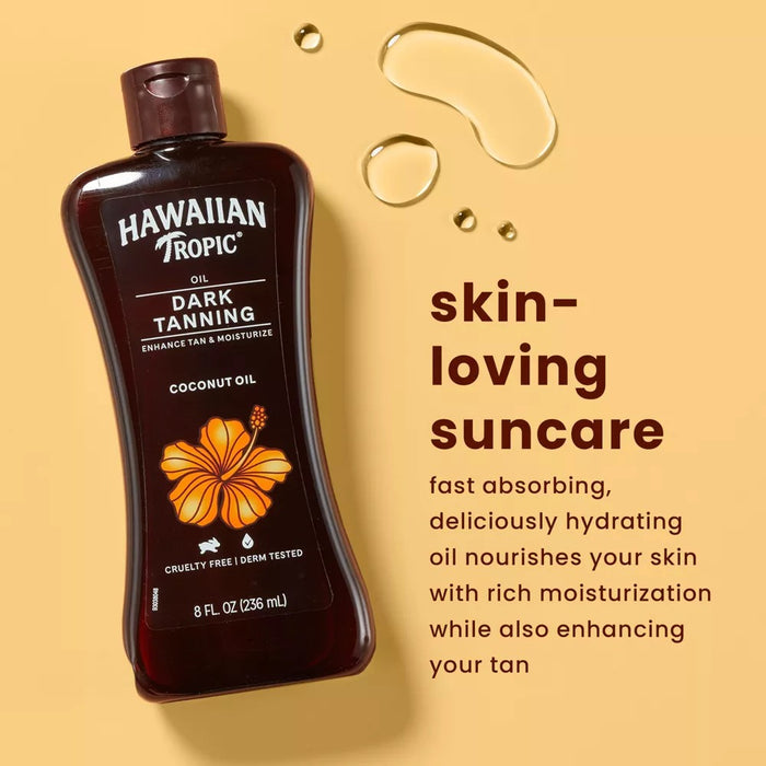 Hawaiian Tropic Dark Tanning Oil Original - 8 Oz