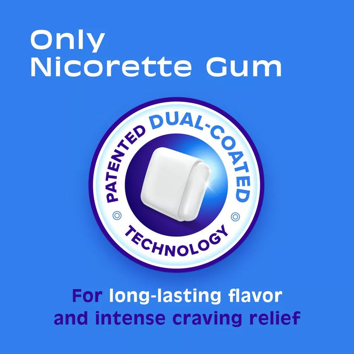 Nicorette 2mg Stop Smoking Aid Gum White Ice Mint - 20Ct