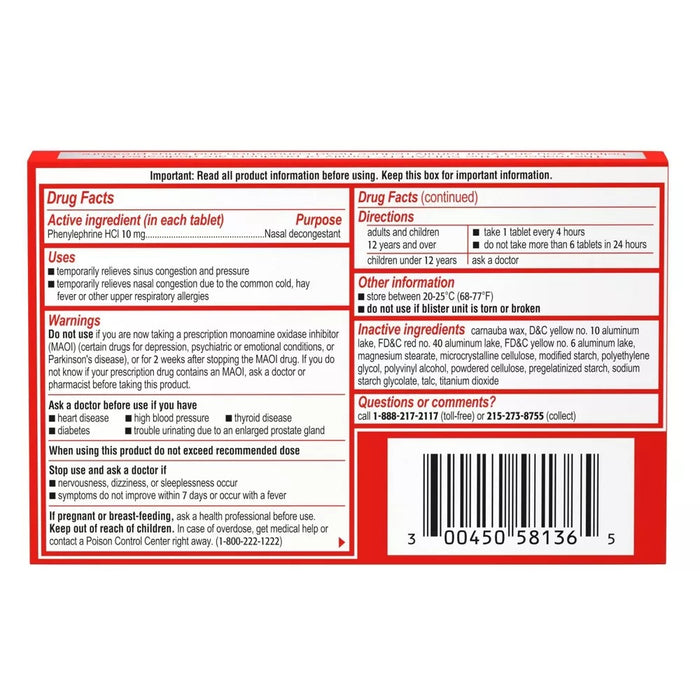 Sudafed PE Maximum Strength Sinus Congestion Relief Tablets