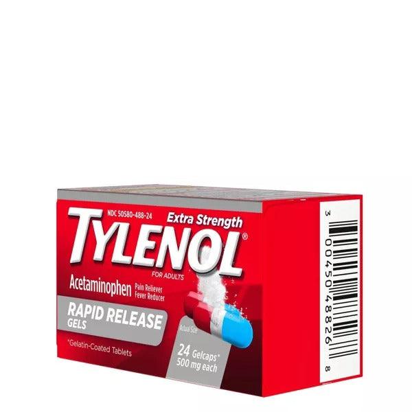 Tylenol Extra Strength Acetaminophen Rapid Release Gels - 24 Count - Shop Home Med
