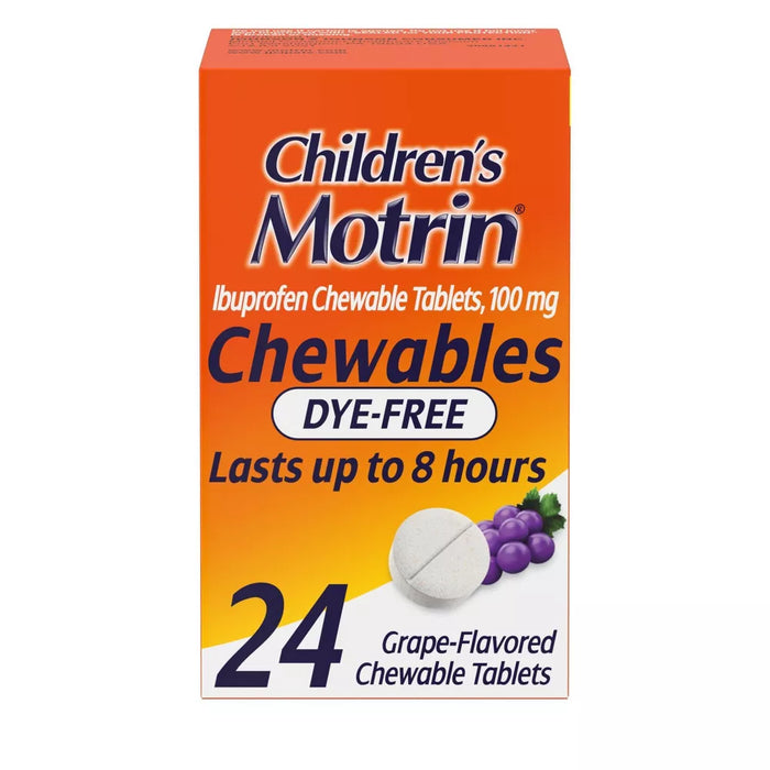 Motrin Children's Ibuprofen Chewables Pain & Fever Relief -24 Ct