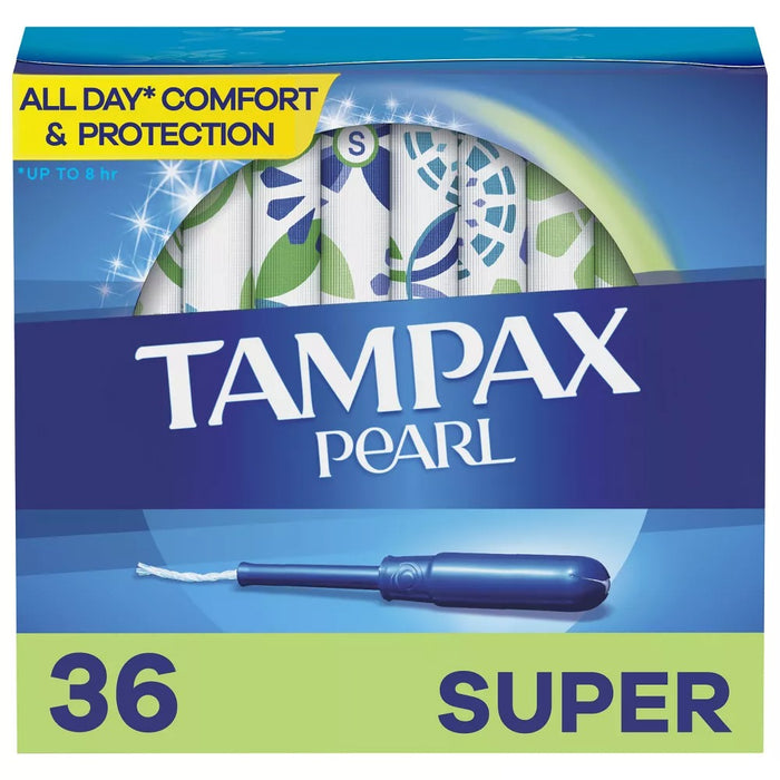 Tampax Pearl Unscented Plastic Tampons Super Super+ Ultra Absorbency