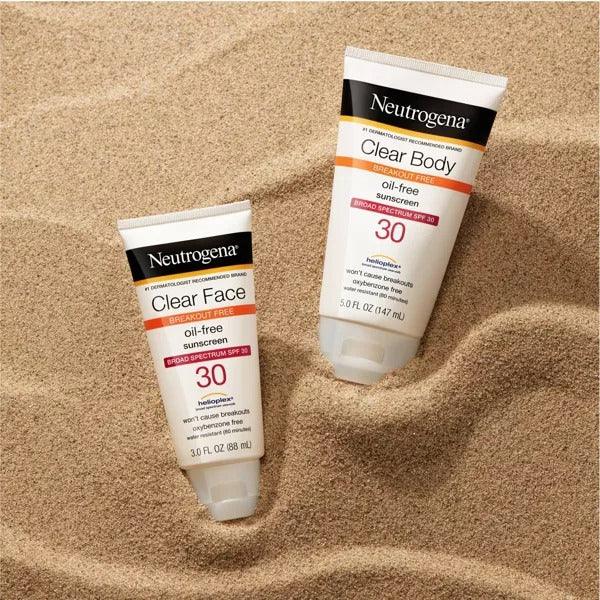 Neutrogena Clear Face Liquid Sunscreen Lotion  SPF 30 - 3 fl oz