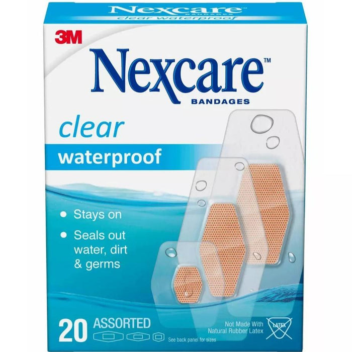 Nexcare Waterproof Clear Bandages Assorted Sizes