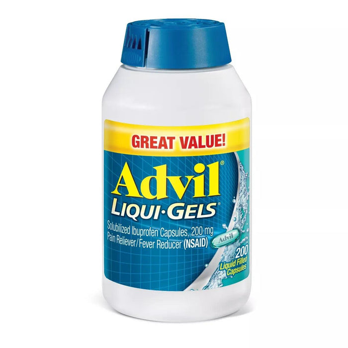 Advil Pain Reliever and Fever Reducer Liqui-Gels Ibuprofen - 200 Ct - Shop Home Med