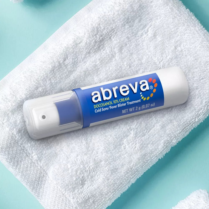 Abreva Docosanol 10% Cream Cold Sore & Fever Blister Treatment Tube and Cream Pump