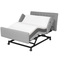 Cama de hospital eléctrica ajustable Home Style con colchón de espuma viscoelástica de gel de 8"