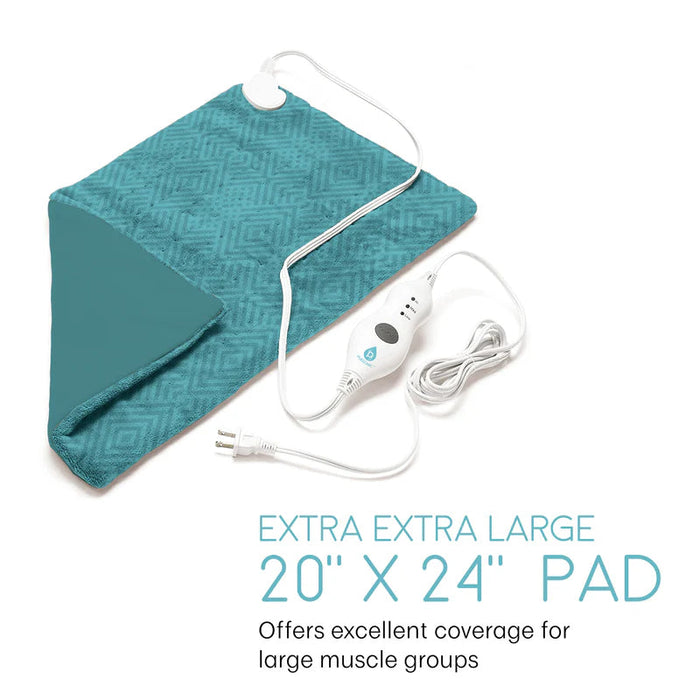 Pursonic Electric Heating Pad for Back Pain and Cramps Relief