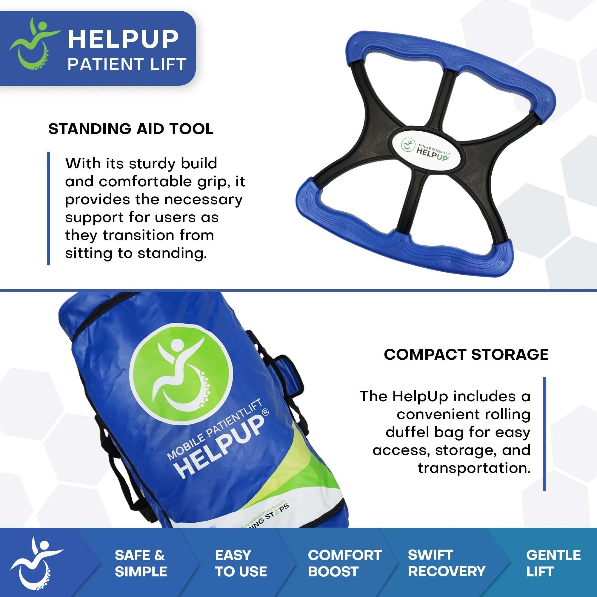 HelpUp Fall Recovery Patient Lift Safe Portable Floor Lift Assist Device