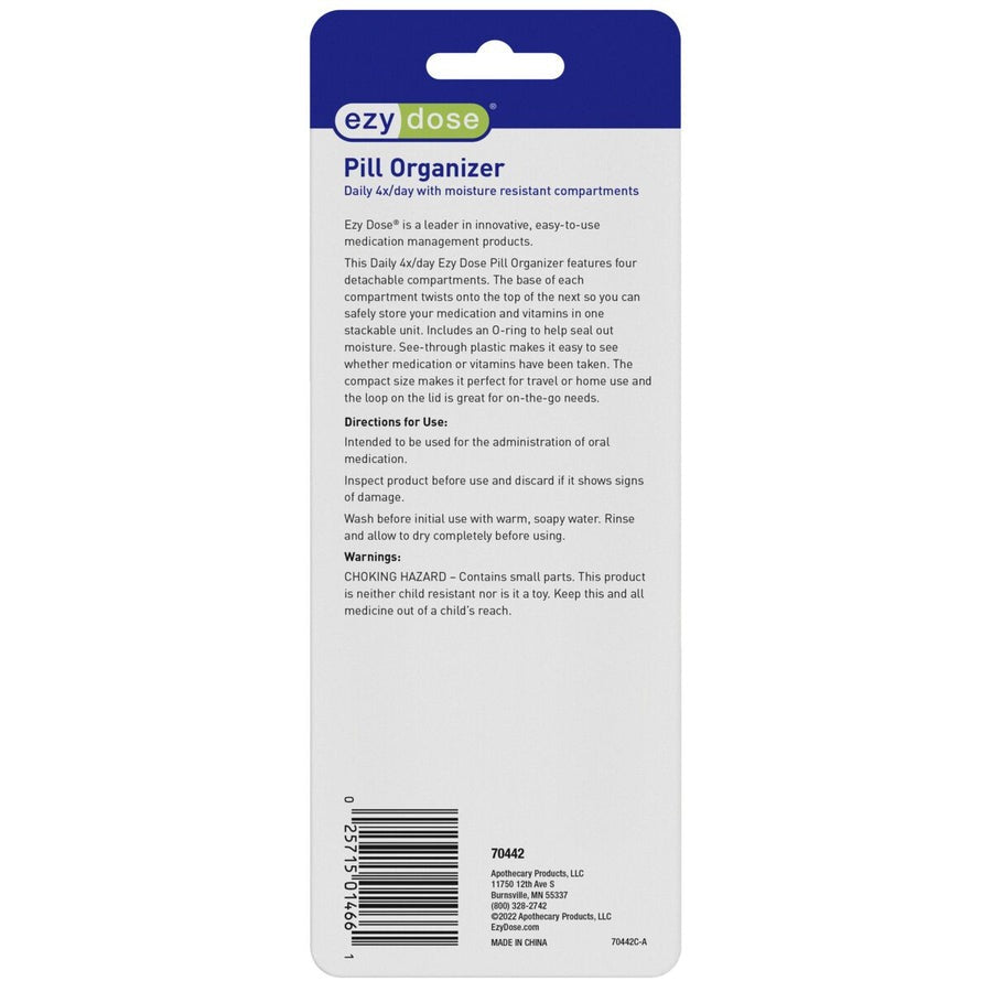 Ezy Dose 4-Day Stackable Pill Organizer