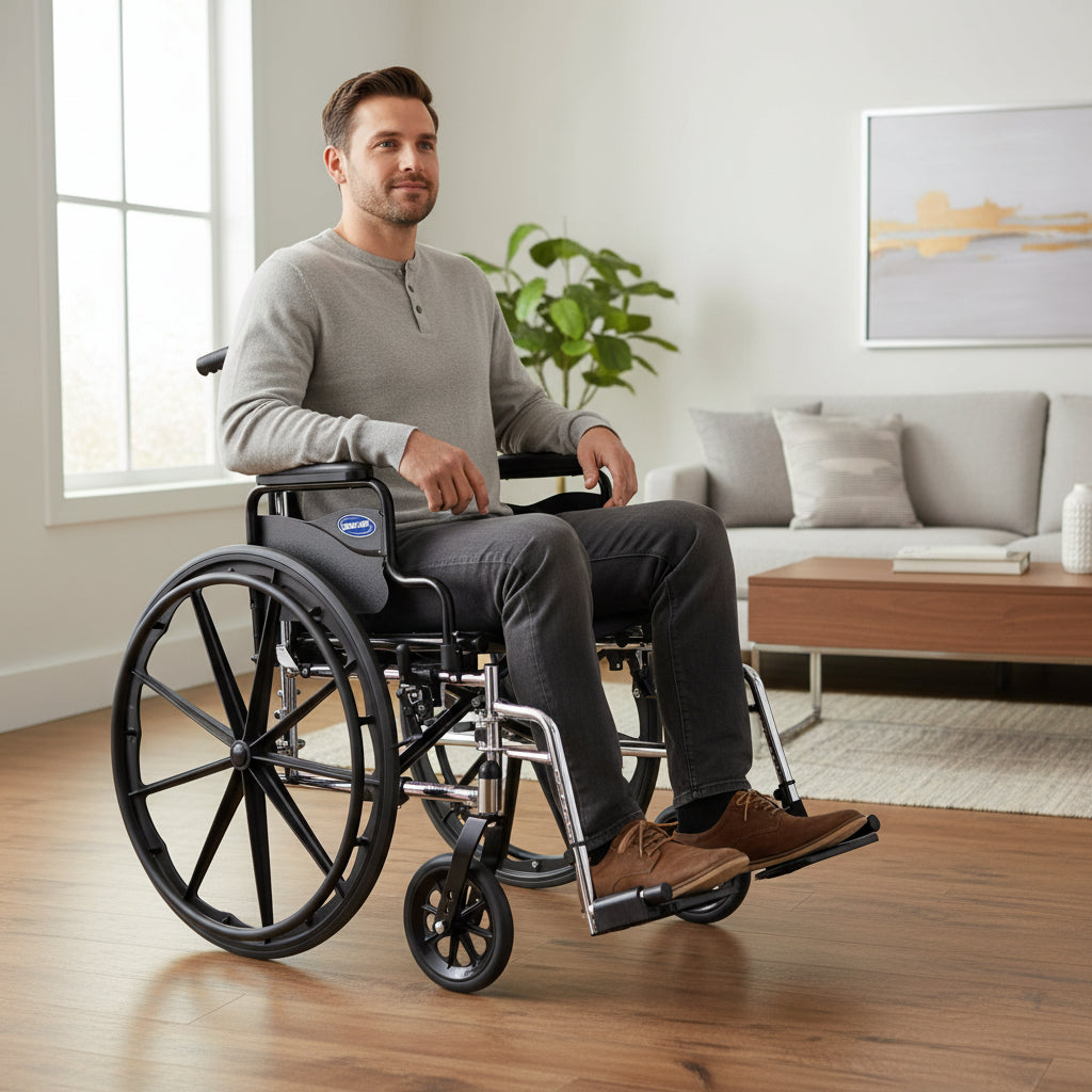 Invacare Tracer Wheelchairs Desk Arms Full-Length Arms and Enhanced Support