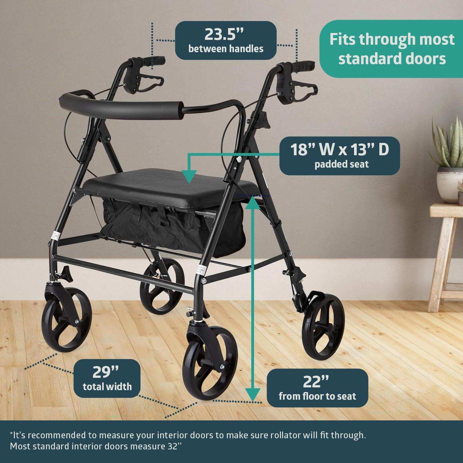 Heavy-Duty Bariatric Rollator - 500lb - Shop Home Med