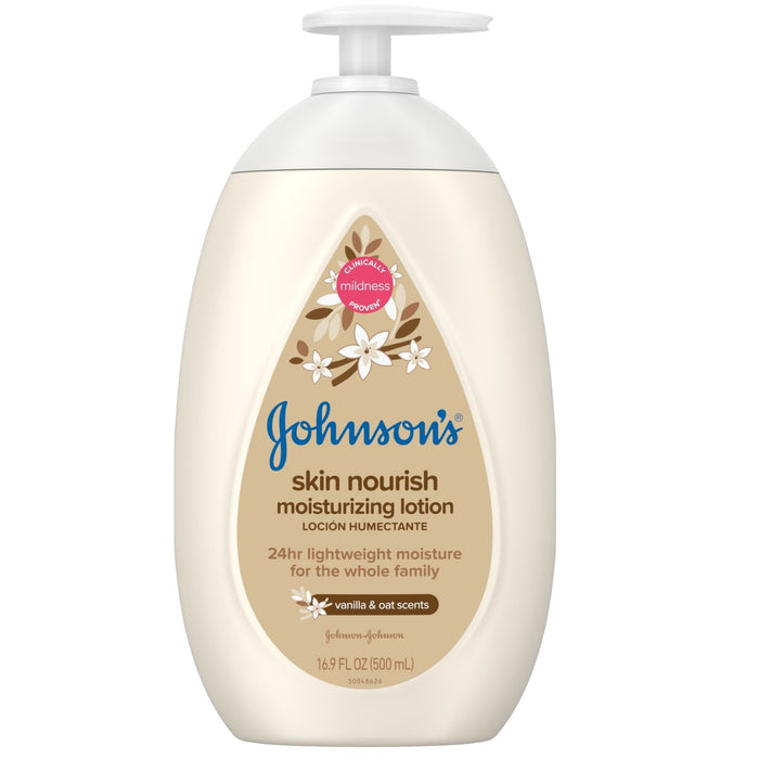 Johnson's Skin Nourishing Baby Body Lotion Body Wash with Vanilla & Oat Extract