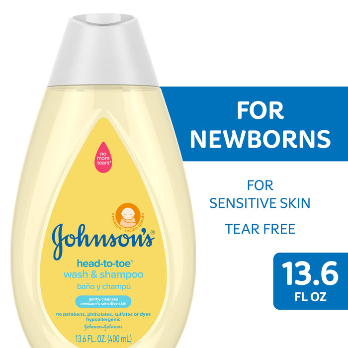 Johnson's Baby Head-To-Toe Gentle Body Wash & Shampoo - 13.6 fl oz