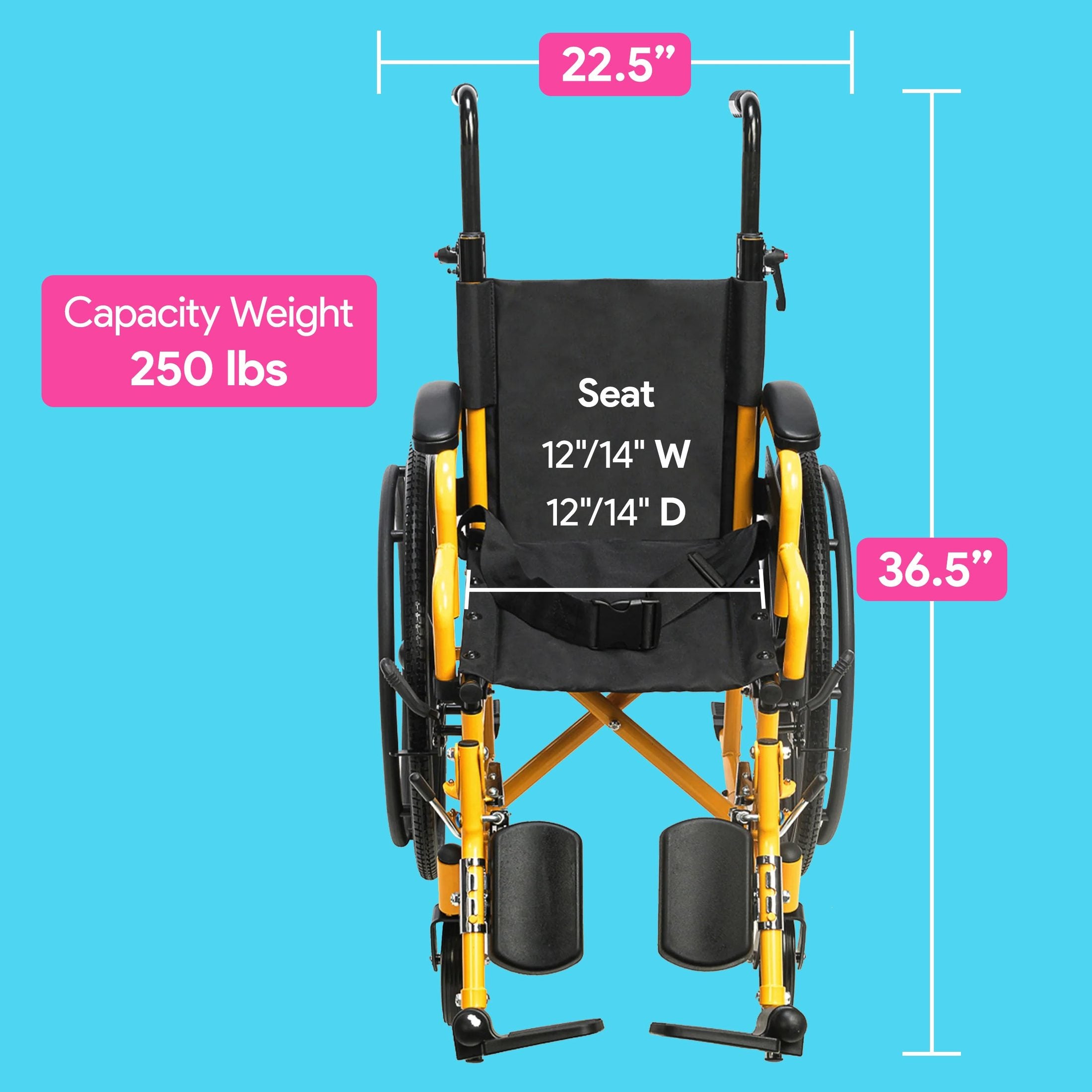 Pediatric wheelchair specs 