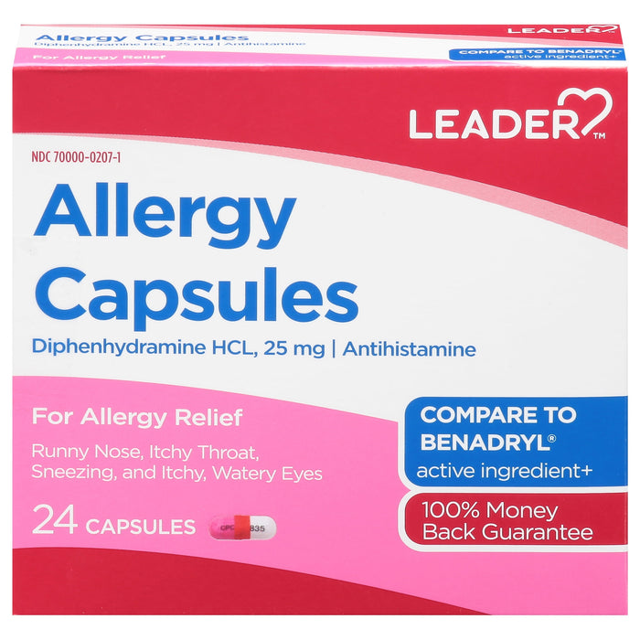 Leader Allergy Capsules - 24 Ct