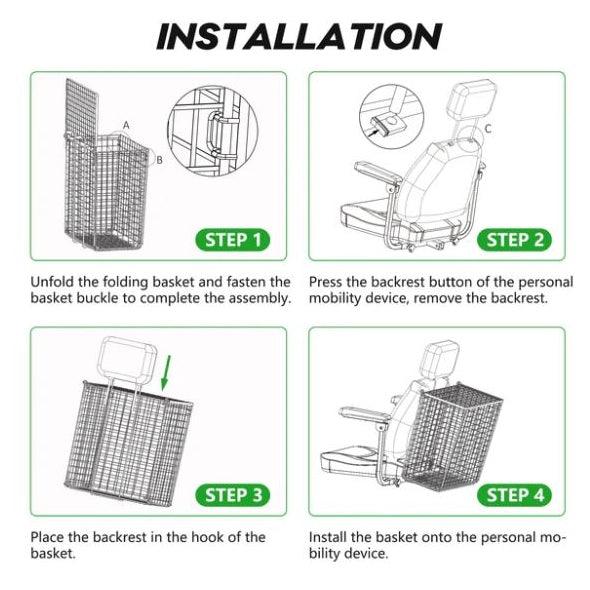 Metro Mobility S500/Max Plus Rear Basket