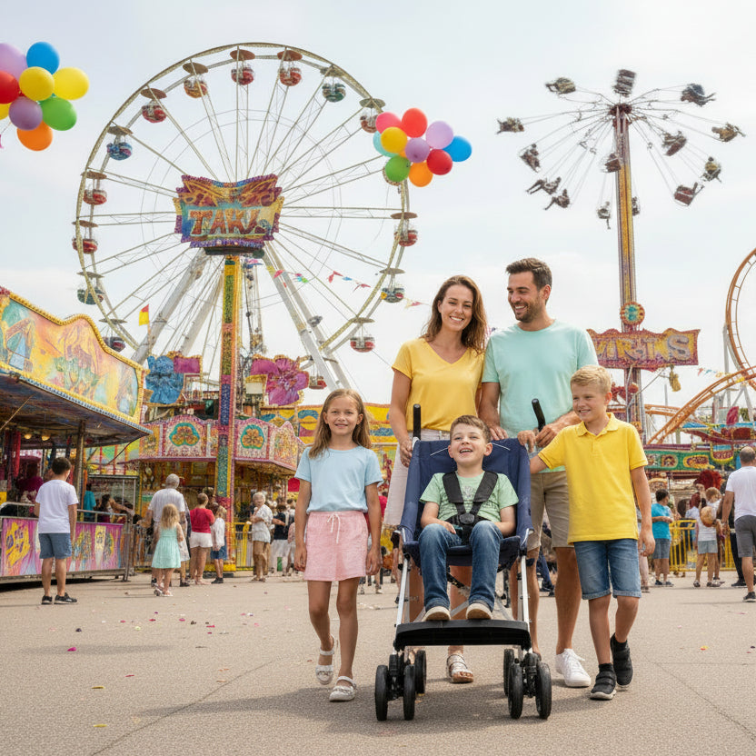 Cochecito ligero tipo paraguas para necesidades especiales Coche XL