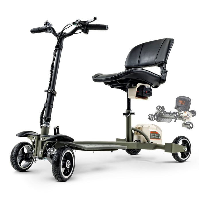 SuperHandy 4-Wheels Passport Pro Mobility Scooter Mobility Scooter - Foldable 48V Li-Ion Battery 330lbs Load