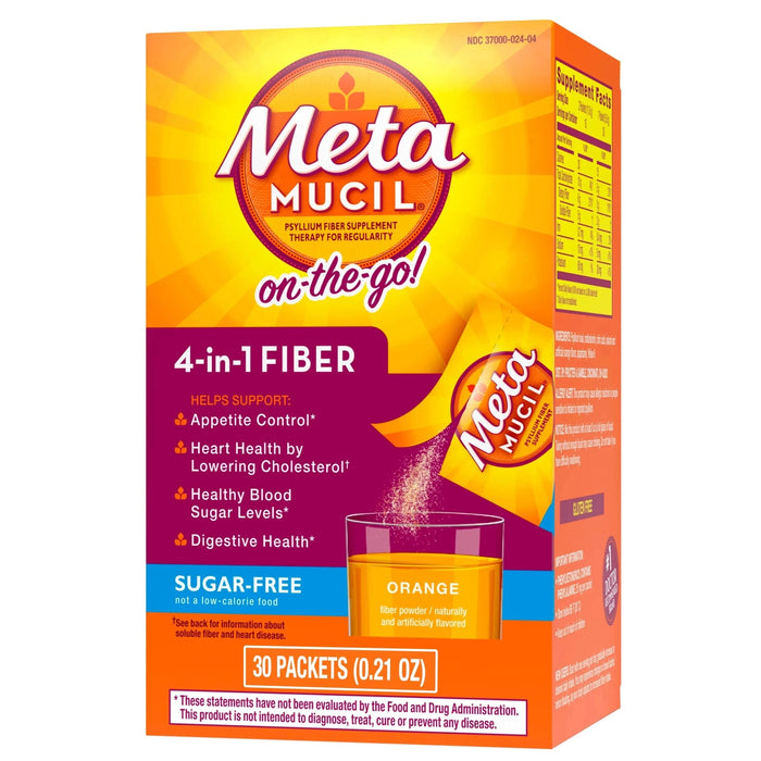 Metamucil Sugar-Free Psyllium Husk Fiber Powder Orange