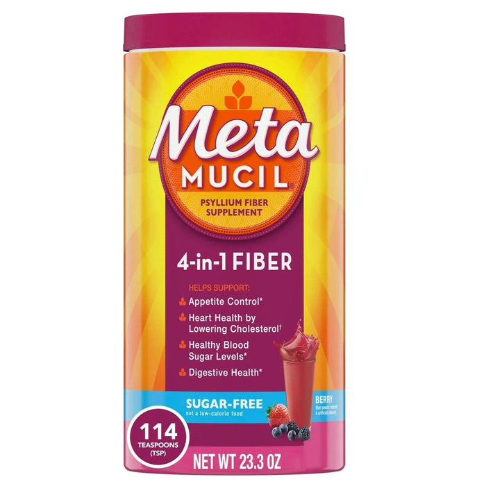 Metamucil Multihealth Sugar Free Smooth Powder Berry - 114 Ct