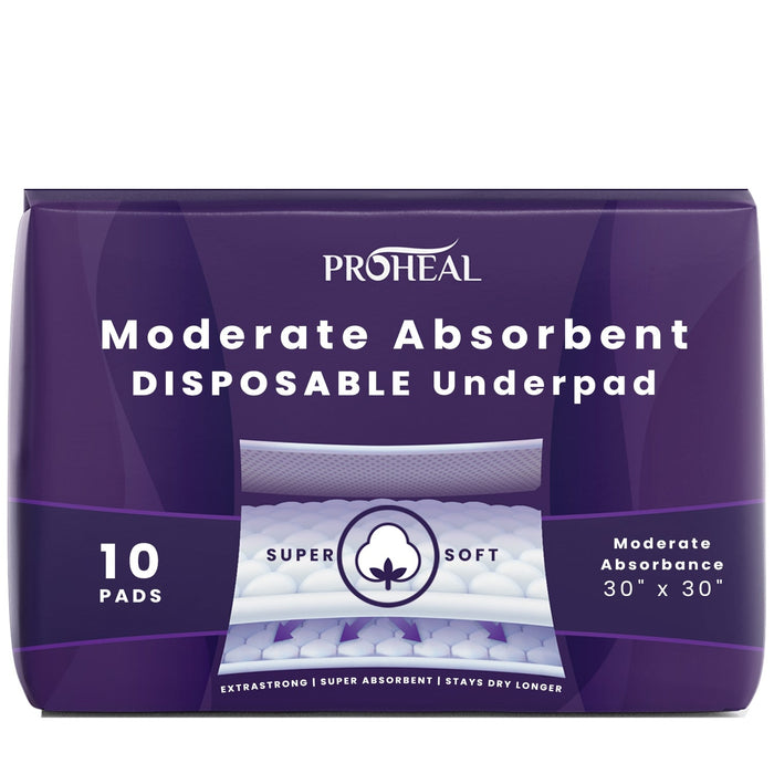 Moderate Absorbent Underpads 30" x 30"