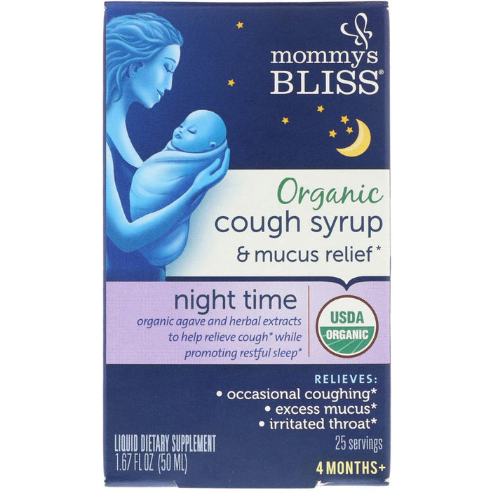 Mommy's Bliss Organic Baby Cough Syrup & Mucus Night Time 4 Months+