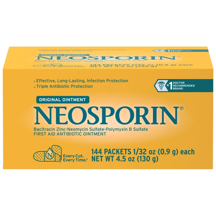 Neosporin Original FirstAid Antibiotic Bacitracin Ointment - 144X0.9g - Shop Home Med