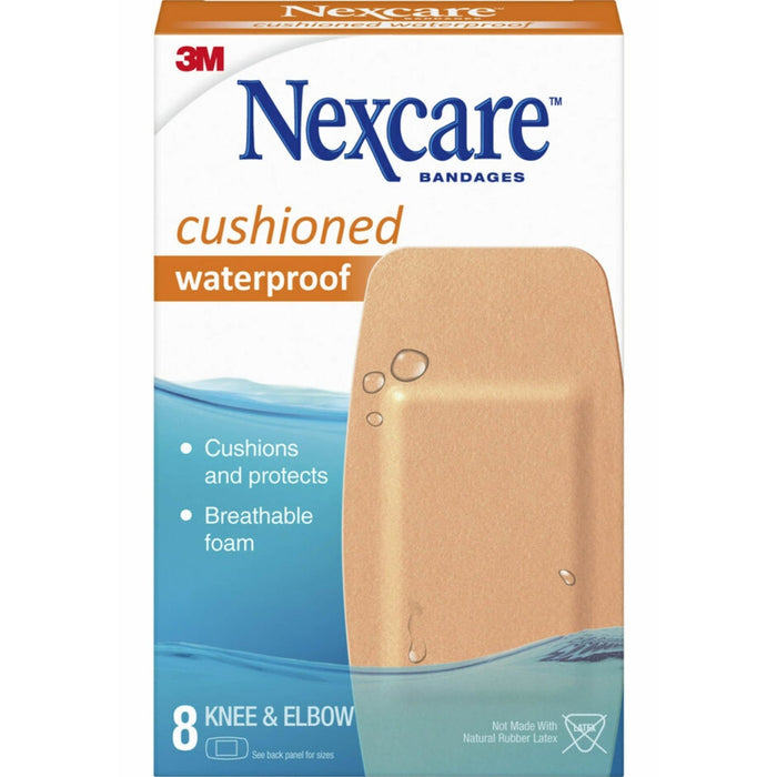 Nexcare Waterproof Cushioned Foam Bandages Knee & Elbow - 8 Ct