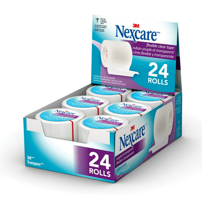 Nexcare Flexible Clear First Aid Tape - 2 in x 10 yds