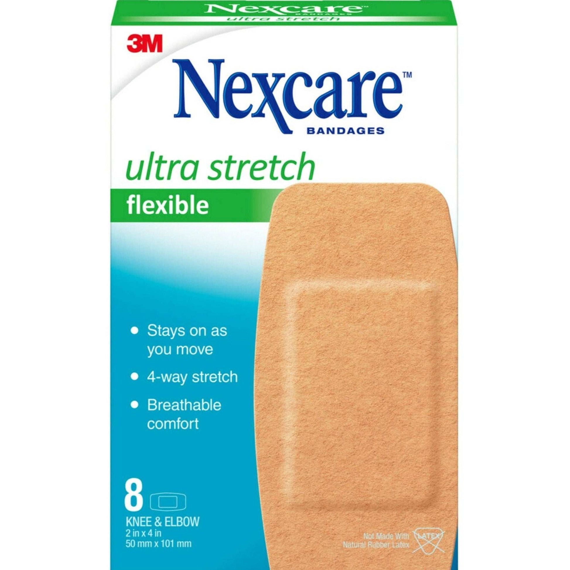 Nexcare Ultra Stretch Adhesive Bandages Knee & Elbow - 8 ct